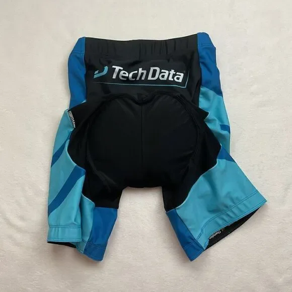 Champion System Padded Cycling Shorts Women's Medium Blue Black Bicycle Shorts - Picture 3 of 9